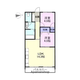 高野マンション【5階】の間取り