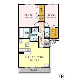ガーデンコート21【1階】の間取り