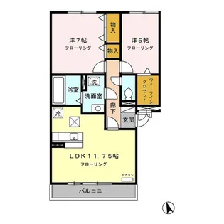 ガーデンコート21【1階】の間取り