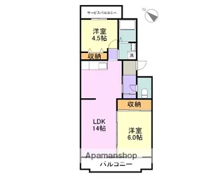 アヴニールドゥモエ【3階】の間取り