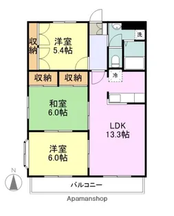 シャレードA棟【102号室】の間取り