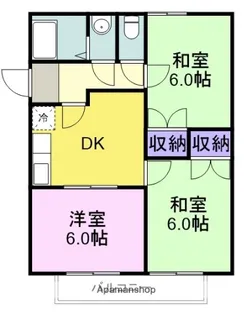 ハイツ前清水【2階】の間取り