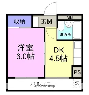 高野ハイツ【3階】の間取り