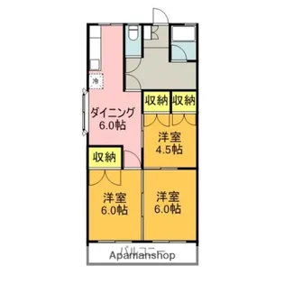 かたのコーポラス【1階】の間取り