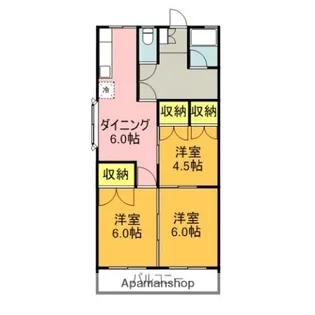 かたのコーポラス【1階】の間取り