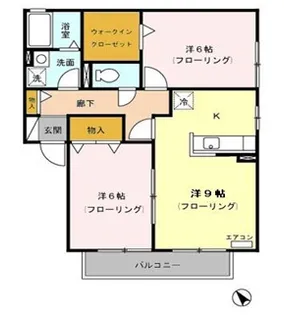 エトワール花の木 A【101号室】の間取り