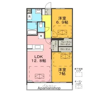 ブルージュ【1階】の間取り
