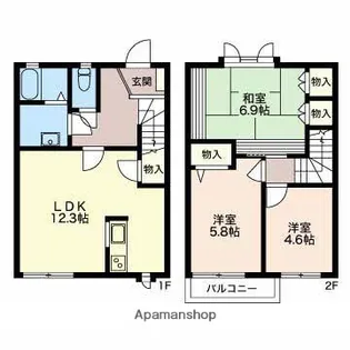 フレグランスTSUCHIYA【B103号室】の間取り