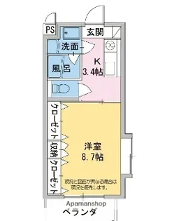 コンシェルジュモリシマ【1階】の間取り