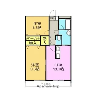 サンモールK1・K2【3階】の間取り