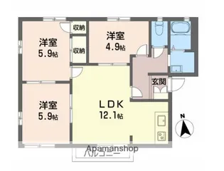 プランシェバラキ【2階】の間取り