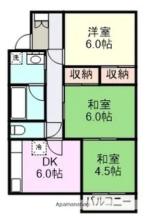海老名アパート【2階】の間取り