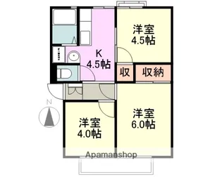クリスタルハーモニー【B-101号室】の間取り