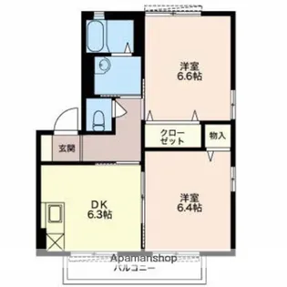 コスモハイム【1階】の間取り