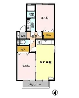 アムール【2階】の間取り