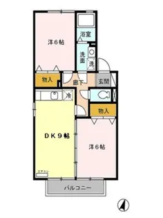 アムール【2階】の間取り