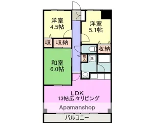 パークサイドヴィラ【4階】の間取り