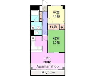 パークサイドヴィラ【1階】の間取り