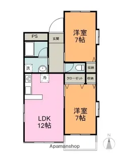レアールカーサK【2階】の間取り
