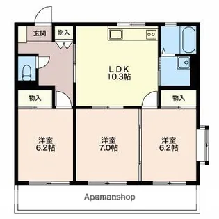 ロイヤルコート伏見【2階】の間取り