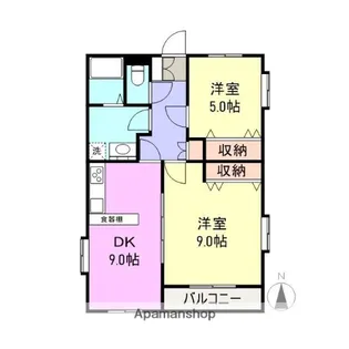 レアールヴェルデ弐番館【2階】の間取り
