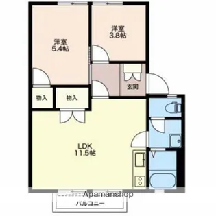 YOUハイツ B【1階】の間取り