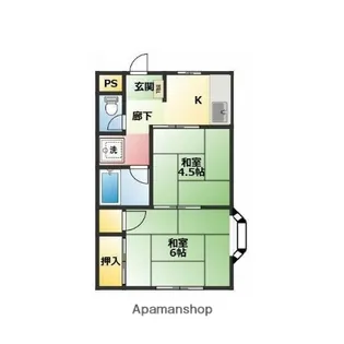 エルディム岩崎【101号室】の間取り