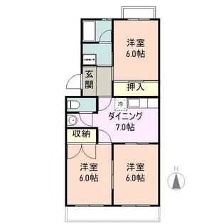 コンフォート伏見【2階】の間取り