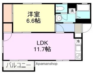 1LDKの間取り画像