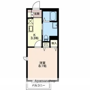 フローラミナミ【B201号室】の間取り