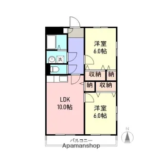 シティーリバー【1階】の間取り
