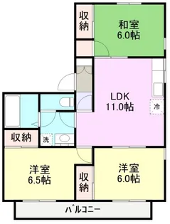 シーズA棟【2階】の間取り