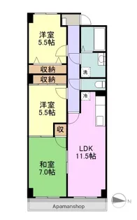 ブルーメンインセルⅡ【2階】の間取り