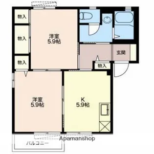 サンモールS【2階】の間取り