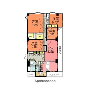 ロイヤルガーデン【6階】の間取り