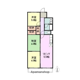 メゾン落合【1階】の間取り
