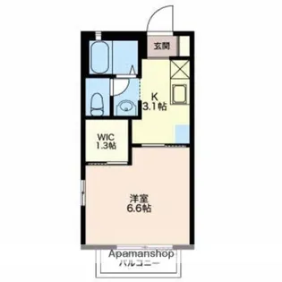 静岡県伊豆の国市田京【アパート】の間取り