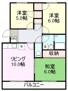 レジデンスISHII N【3階】の間取り