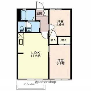 フレグランスサンライズ【1階】の間取り