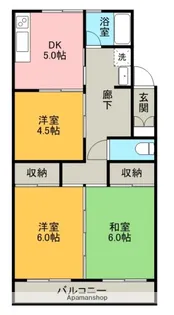 松竹ハイツ【1階】の間取り