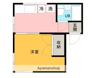 コーポオギノ【1階】の間取り