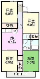 クレスト若松【1階】の間取り