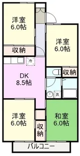 クレスト若松【1階】の間取り