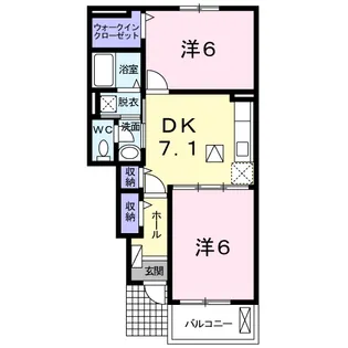アーバングレイス【1階】の間取り