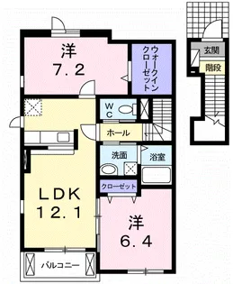HAPPY DREAM 長泉D【2階】の間取り