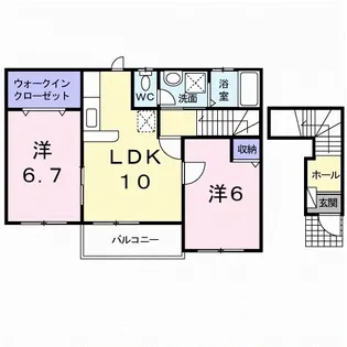 フォルシュ ジェイ1【2階】の間取り