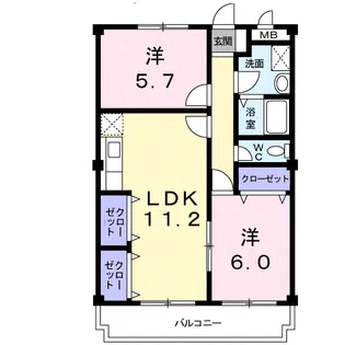 レジデンスn’S【4階】の間取り