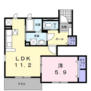 カルモ・ドマーニ【1階】の間取り