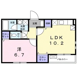 ミニョン・コリーヌ【1階】の間取り