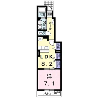 ボニート ブリッサ【1階】の間取り